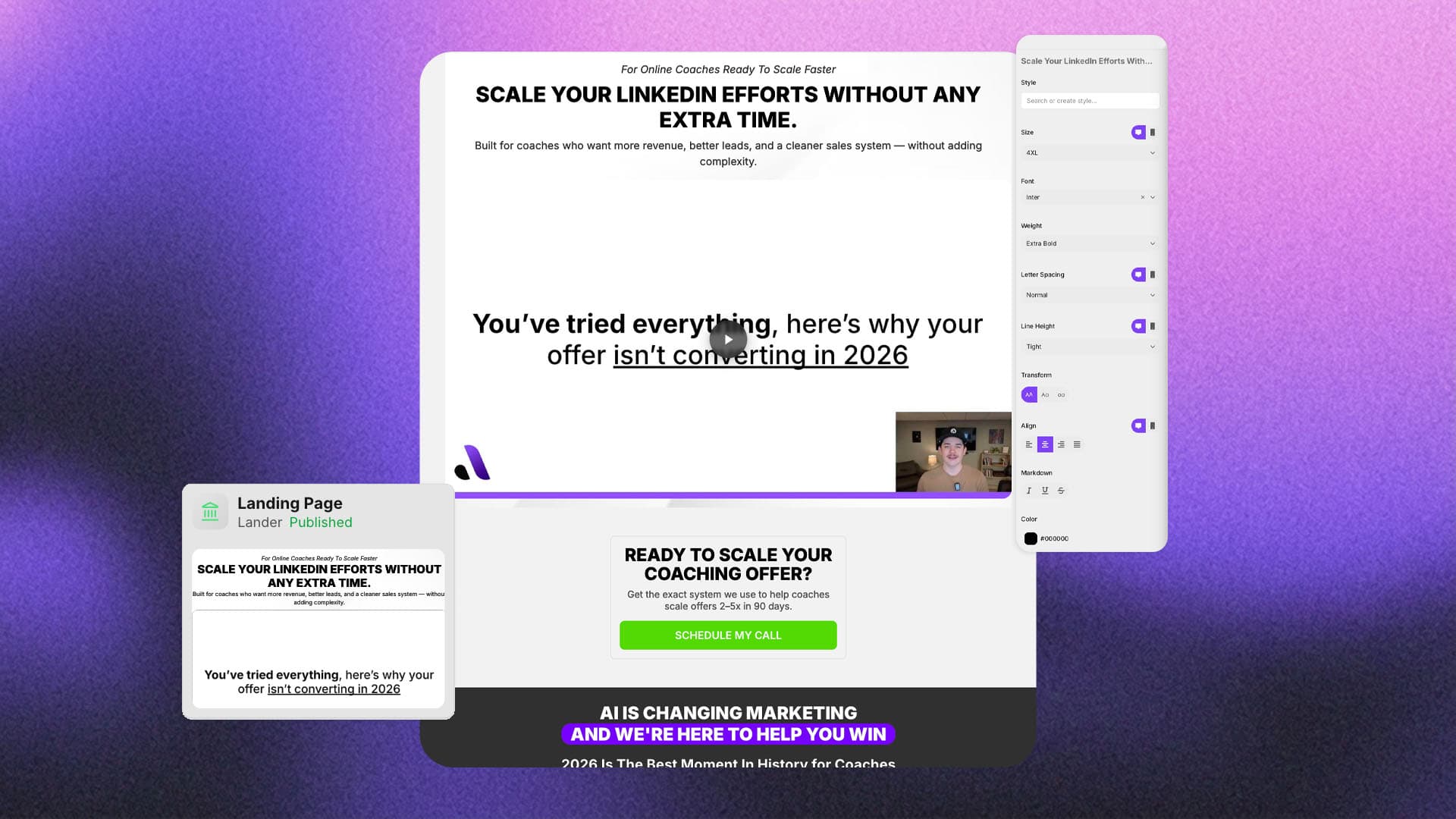 Fig site editor for marketing landing pages